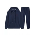 Zipper suit navy red label