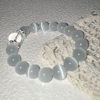 Sri Lanka Natural White Moonlight Bracelet Girl's Creamy Blue White Cat's Eye Crystal Bracelet Lychee Single Circle