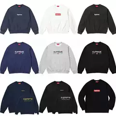 Cross-Border High-End Version Supreme Trendy Brand Hooded Sweatshirt Large Logo Pullover Fleece Hoodie