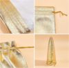 Factory Direct Supply Gold Drawstring Bags for Jewelry, Crafts, and Gifts