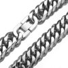 2026 New Trendy Stainless Steel Necklace, Widened and Thickened, Bold and Masculine Titanium Steel Bracelet for Bodybuilding and Muscle Enhancement