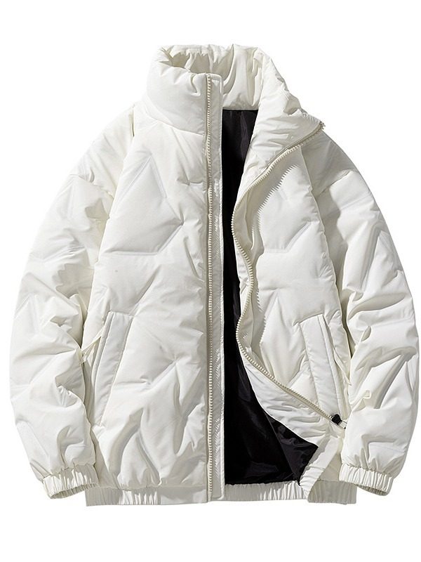 Handsome White Duck Down Jacket Men's 2023 New Winter Bread Clothes fleece-lined Thickened Warm Collar Cold-proof Jacket