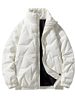 Handsome White Duck Down Jacket Men's 2023 New Winter Bread Clothes fleece-lined Thickened Warm Collar Cold-proof Jacket