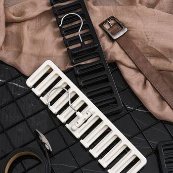 New home simple multi-functional tie silk scarf belt storage rack large capacity 10 card drying organizer