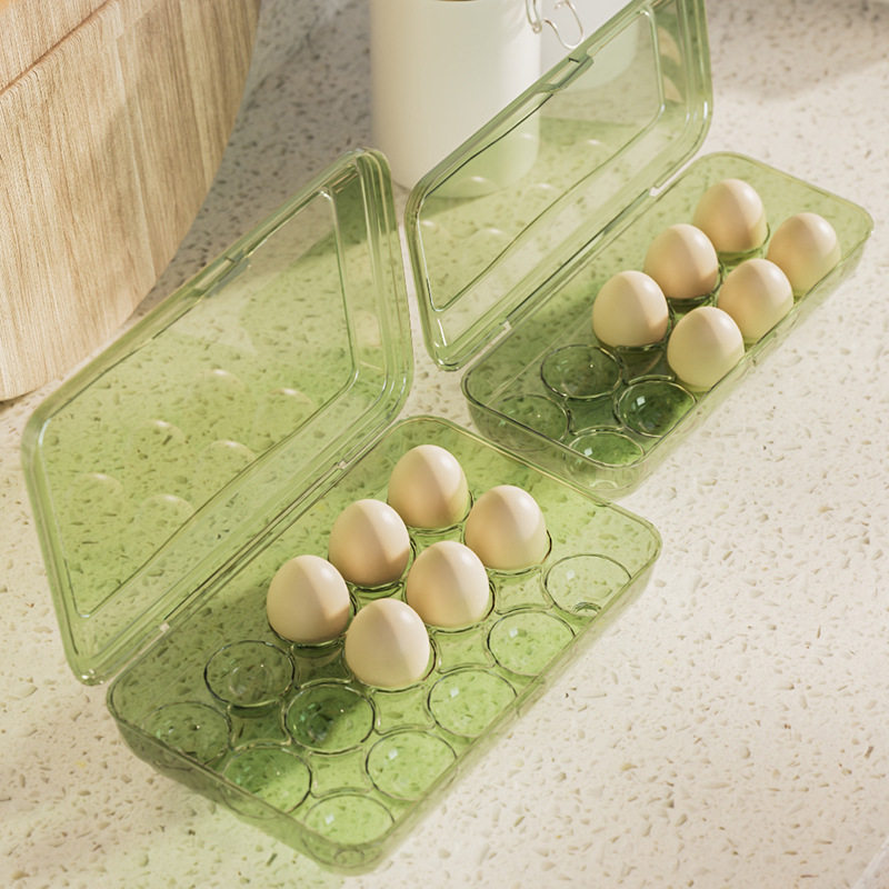 Egg Box Refrigerator Storage Box Refrigerated Frozen Food Storage Box Household Egg Rack Egg Tray 15 Crisper Box