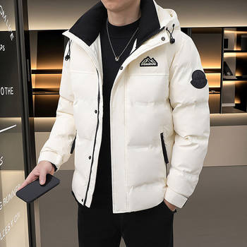 Down Jacket Men's Short Hooded Cold-Proof Waterproof 2025 Winter New Casual Men's down Jacket Jacket Men's Thickened