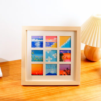 Oil Painting Stick Photo Frame Square Cardboard Jiugongge Wall Diy Handmade Painting Preservation Framed Frame