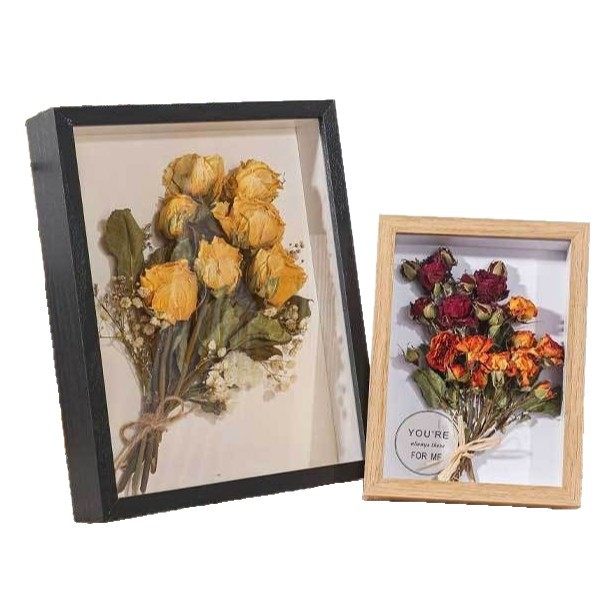 Hollow Photo Frame 8inch 10inch A4 Handmade DIY Rose Photo Frame Empty Frame Framed Acrylic Picture Frame Dry Picture Frame