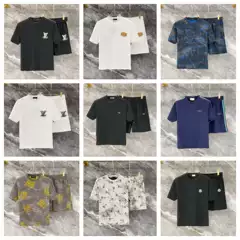 [Printed Version] Casual Suit Trendy Brand Fashion European and American Men's Suit Summer T-Shirt Collection Short Sleeve 3D Digital