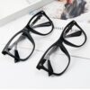 Xue Zhiqian Same Style Glasses Frame Men's Artistic Korean Style Fashionable Retro Eyes Cyber Popular Square Large Frame Slimming Glasses for Women