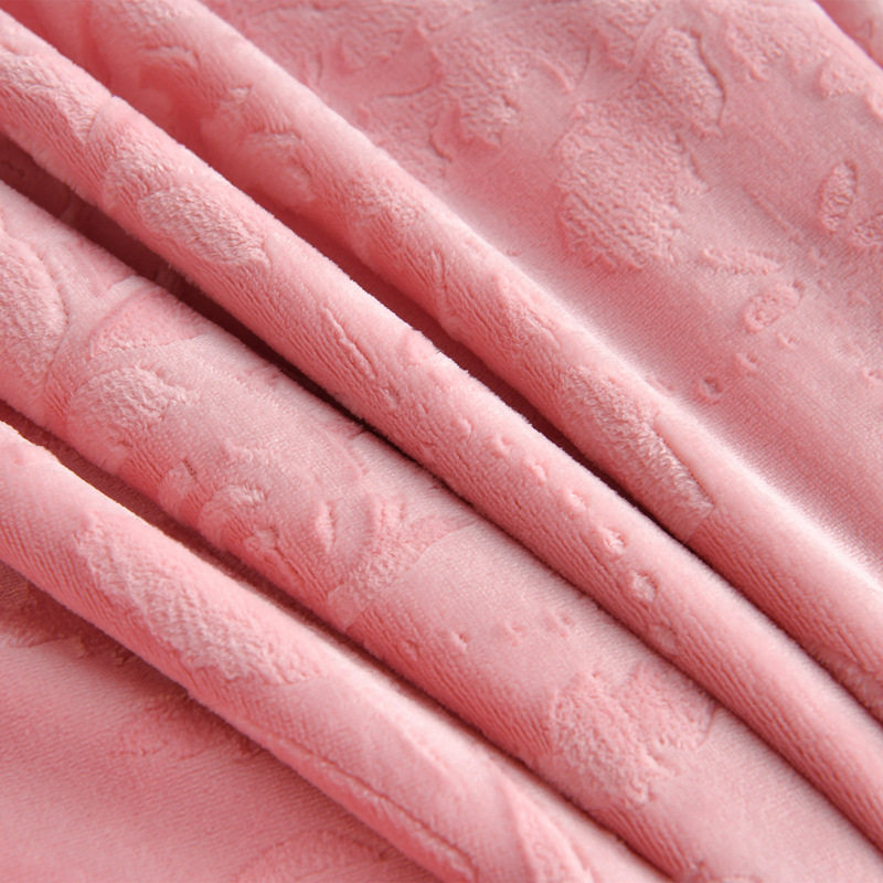 Autumn and Winter Thickeneded Milk Velvet Four-Piece Quilted and Velvet Bed Cover 4-Piece Set High Weight Double-Sided Velvet Warm Quilt Cover