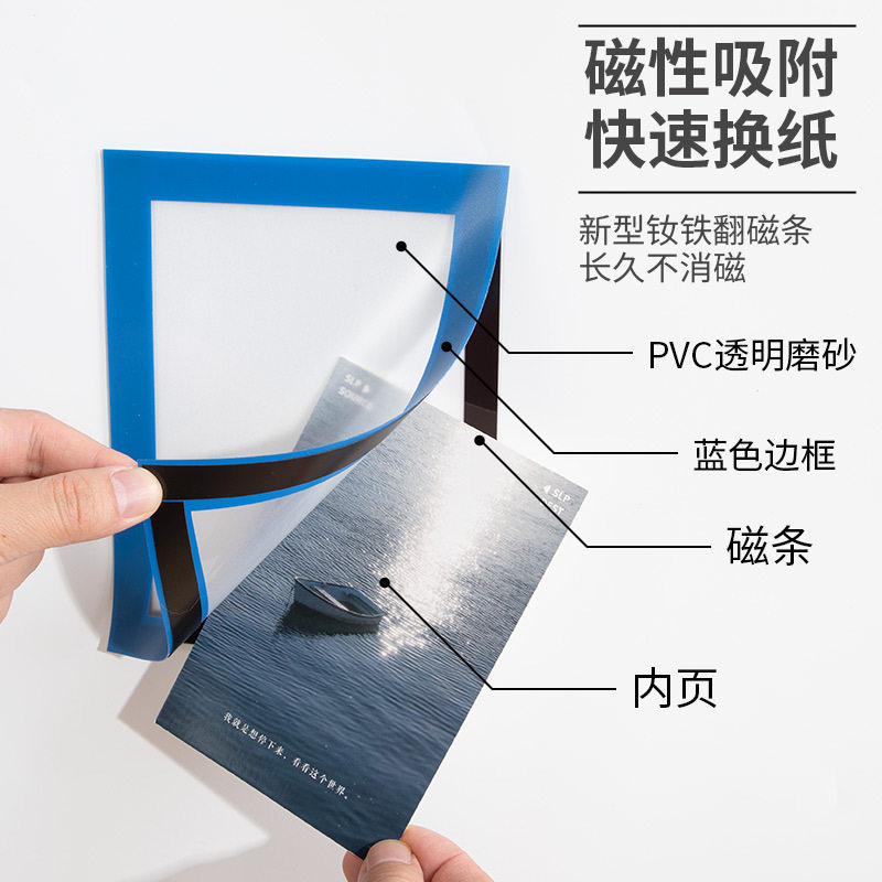 A4 Magnetic Photo Frame Stickers Certificate Display Sign A3 Business License Picture Frame Advertising Room Source Protection Stickers Instant Stickers Wholesale