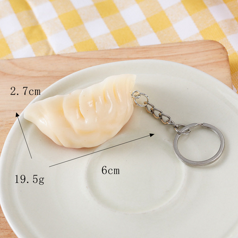 Simulation Fried Dumplings Model Roasted Dumplings Props Simulation Food Keychain Pendant Creative Food Festival Activity Souvenirs