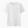 Round neck white-yellow label