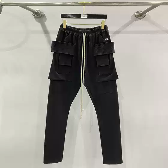 Subhuman Men's Style | Double Ring Spring/Summer Youth Slightly Elastic Casual Solid Color Mid-Waist Cotton Long Pants Workwear Korean Style