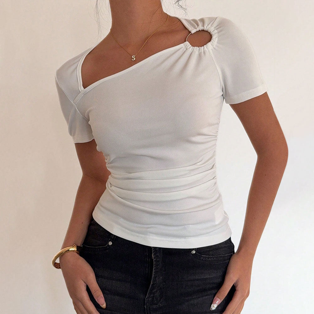 Slim Fit Short Sleeve T Shirt Solid Color Casual Style Summer Wear Wholesale Available private label