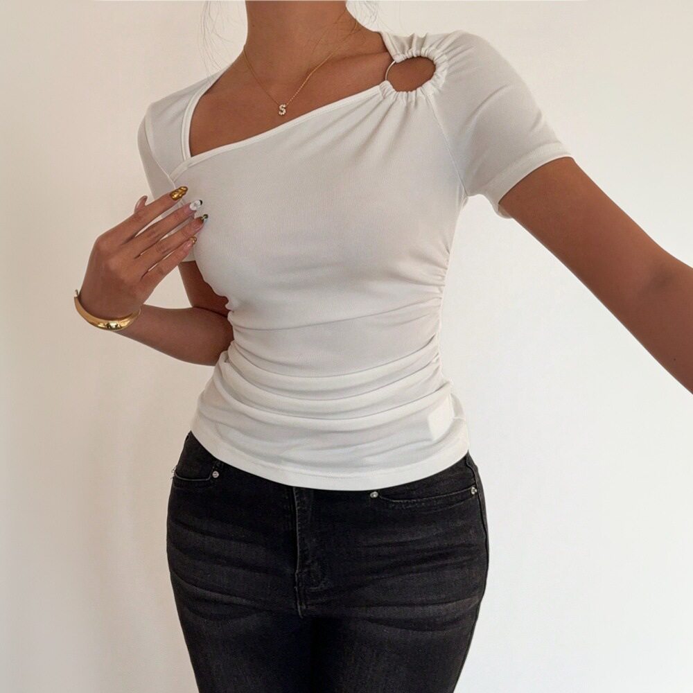 Slim Fit Short Sleeve T Shirt Solid Color Casual Style Summer Wear Wholesale Available private label