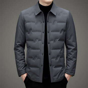 2024 Duck Down Jacket Men's Jacket Lightweight Business Casual Jacket Simple Laps Warm Feather DY8013