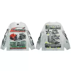 Hellstar Mesh Splicing Long-Sleeved Hellstar Bottoming Shirt
