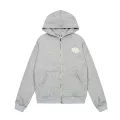 Zipper style floral gray and white