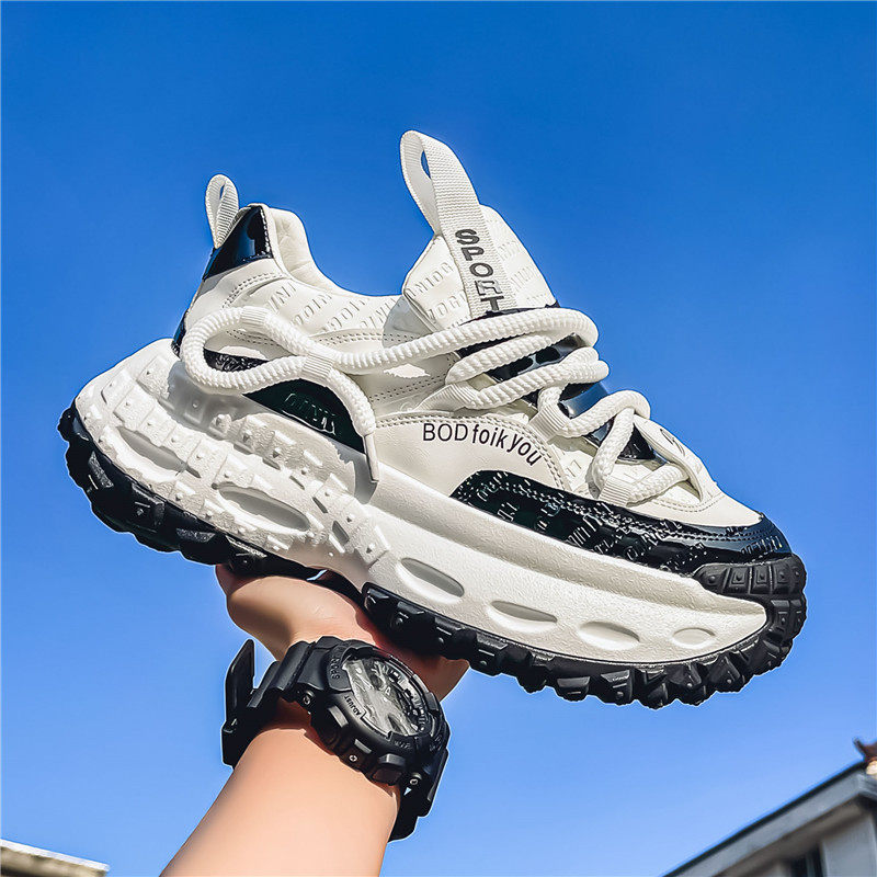 Men's Chunky Sneakers Casual Sport Shoes - Black White