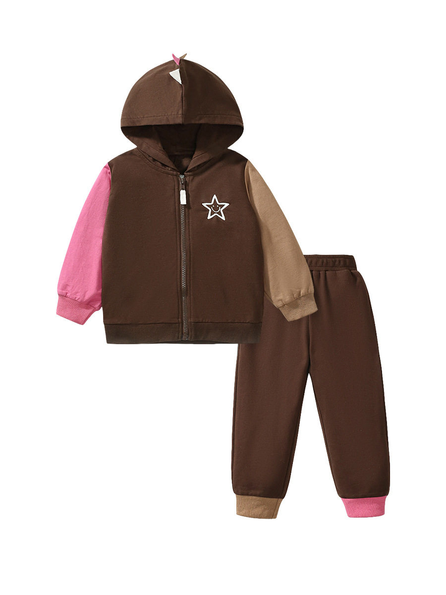New Kids' Embroidered Set, Autumn Cute Long-Sleeve Outfit
