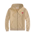 Zip cardigan-khaki red eyes