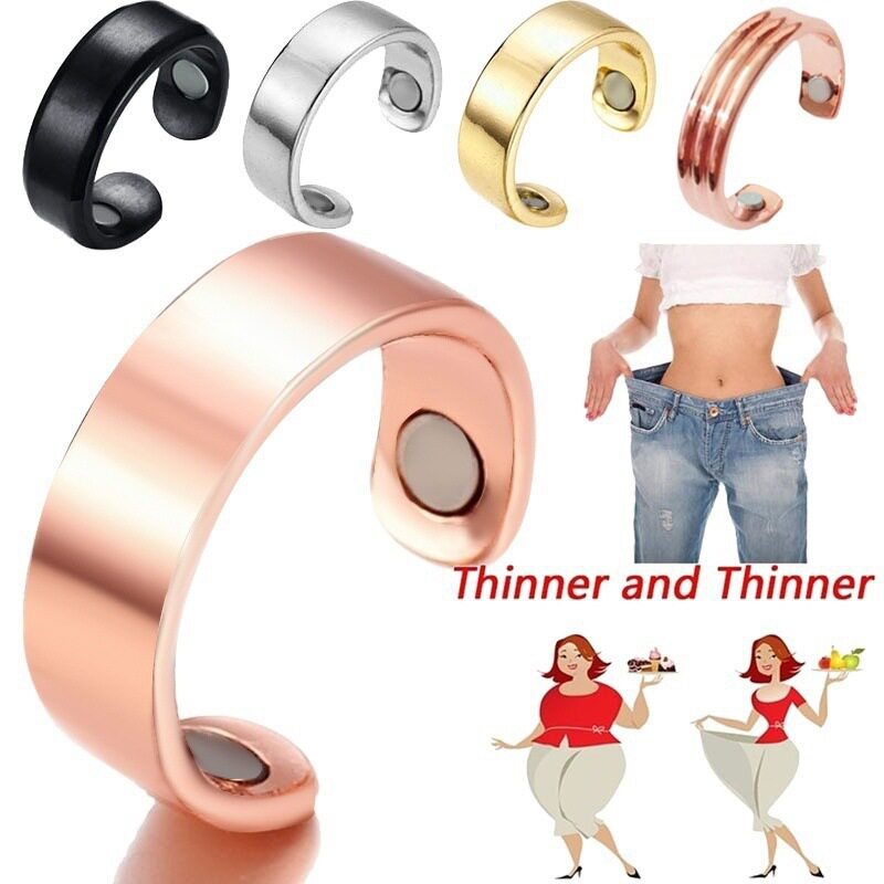 Wish Aliexpress Ebay Personalized Ring Magnetic Health Care Ring Rose Gold Creative Jewelry European and American Open Ring