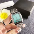 Silver with green surface