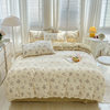 Double-Layer Gauze Four-Piece Set Washed Cotton and Linen Dormitory Three-Piece Set Single and Double Quilt Cover Sheet Brushed Bedding Set Wholesale