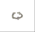 Silver cross flower ring