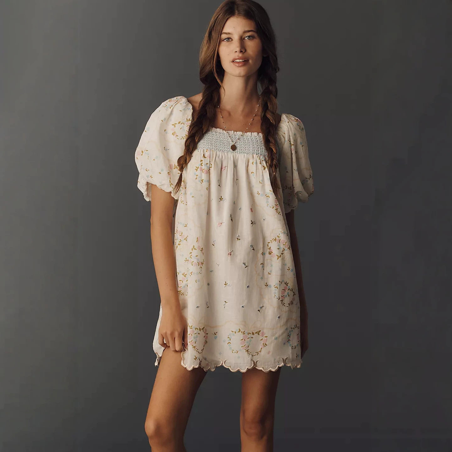Summer Floral Print Dress for Women Low Neckline Ruffled Sleeves Sweet and Fresh Style Perfect for Casual Outings