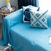 Solid Color T-lattice Sofa Towel Cover Cloth Simple Style Sofa Blanket Cover Towel Sofa Cushion Model Room Decoration Bed End Towel Backrest