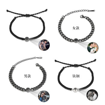 Projection New Woven Bracelet European and American Cross-Border 100 Languages I Love You Photo Text Custom-Made Valentine's Day