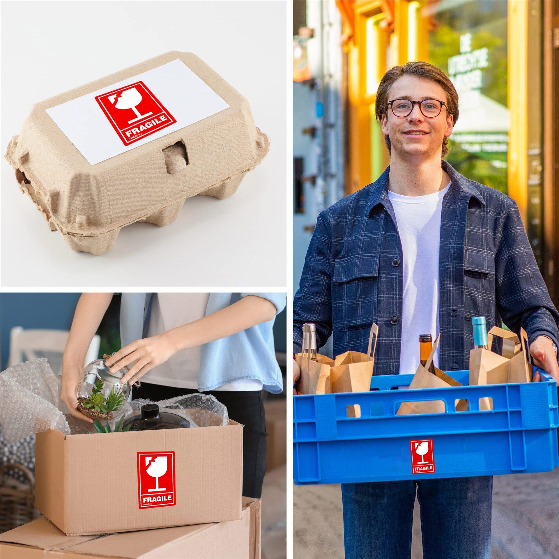 Amazon eBay cross-border hot selling products 3 x 2 inches-100 glass design fragile sticker roll