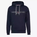 Navy blue + white label