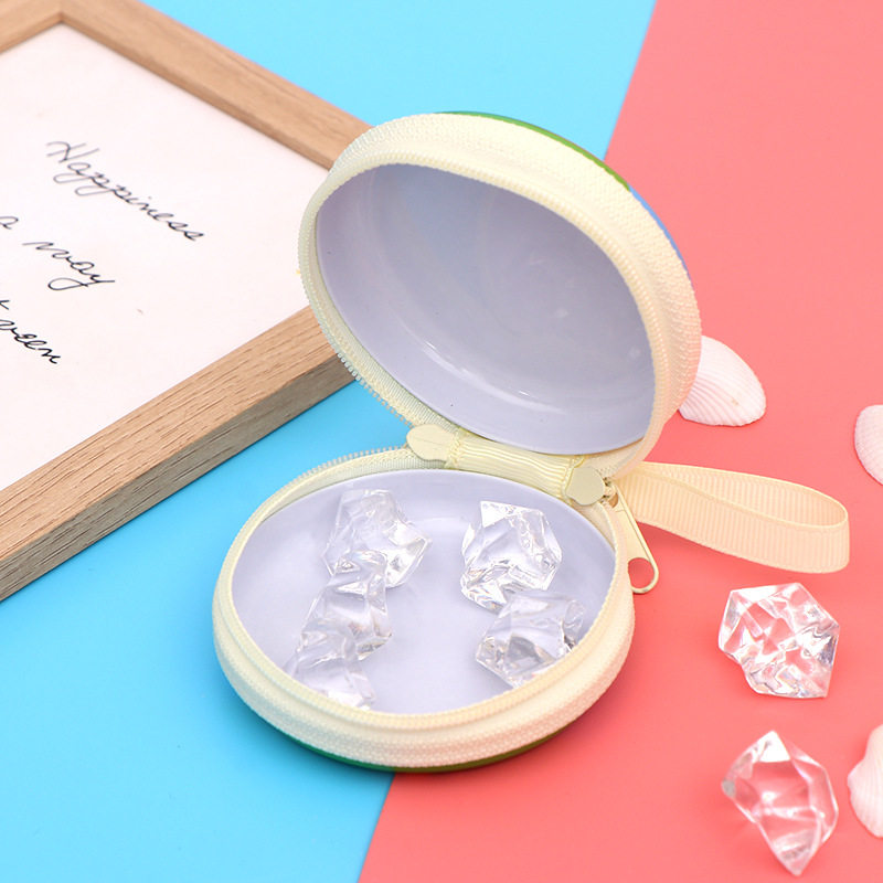 Customized Peppa Pig Tinplate Coin Purse Kidsren's Mini Round Zipper Bag Headphone Data Cable Storage