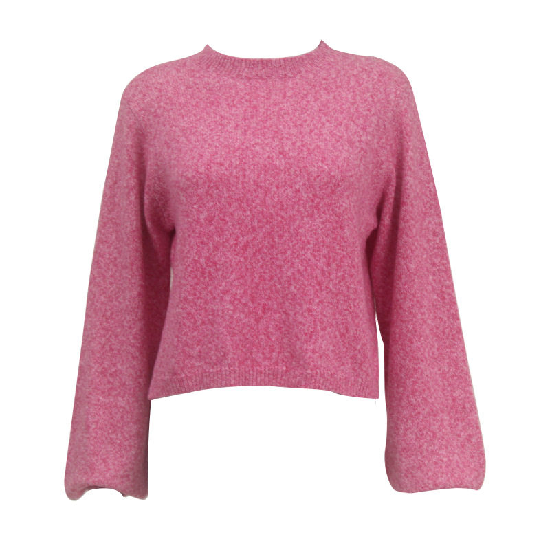 Knit Sweater Round Neck Long Sleeve Sexy Backless Tie Design Short Style Casual Wear for Autumn and Winter