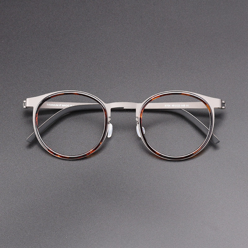 Linde with 9704 glasses eyebrow frame glasses frame myopia glasses men's full frame business glasses frame Danyang wholesale