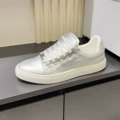 Silver leather low top