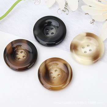 In stock button resin black flower coffee flower coat coat suit sweater windbreaker all-match accessories button round button