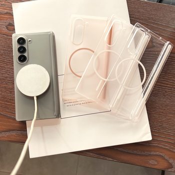 Suitable for Samsung Z Fold 30% off Stacked Screen Mobile Phone Case Z Flip7 Frosted Transparent Color Central Axis Magnetic W25 Protective Cover