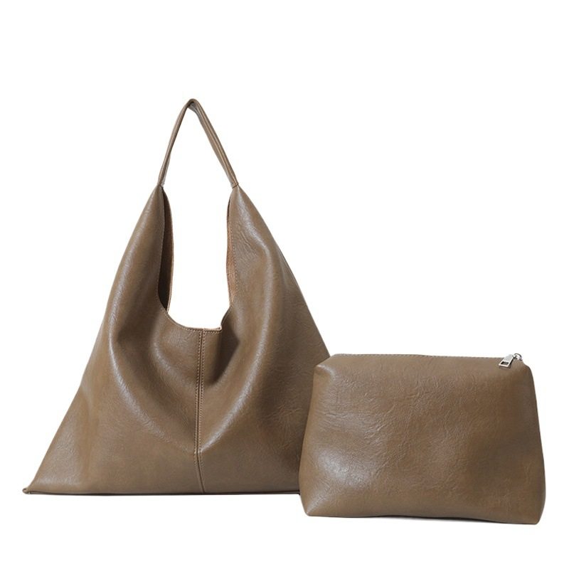 Cross-border Women's Bag New Arrival Bag New Fashionable and Atmospheric Shoulder Bag Casual All-match Large Capacity Soft Leather Underarm Bag