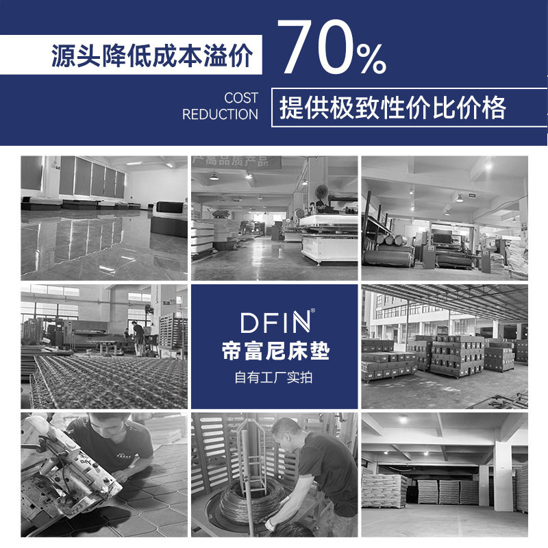 Export roll-up mattress 21cm thick independent bag 6-coil spring memory foam comfortable sleep ridge protection breathable Simmons