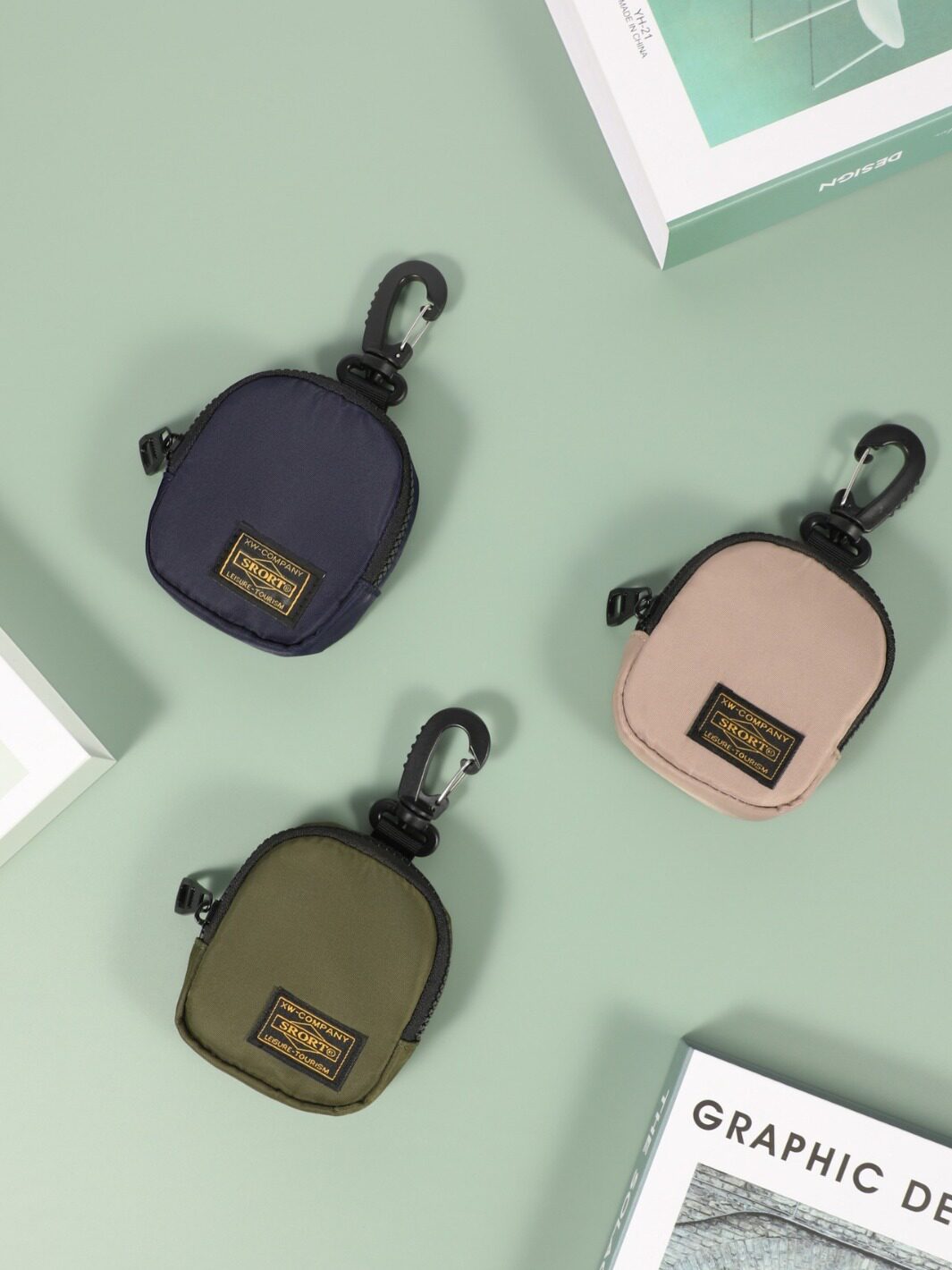 New Fashion Brand Coin Purse Portable Mini Small Hanging Bag Card Bag Practical Waist Bag Storage Key Case Headset Certificate Bag