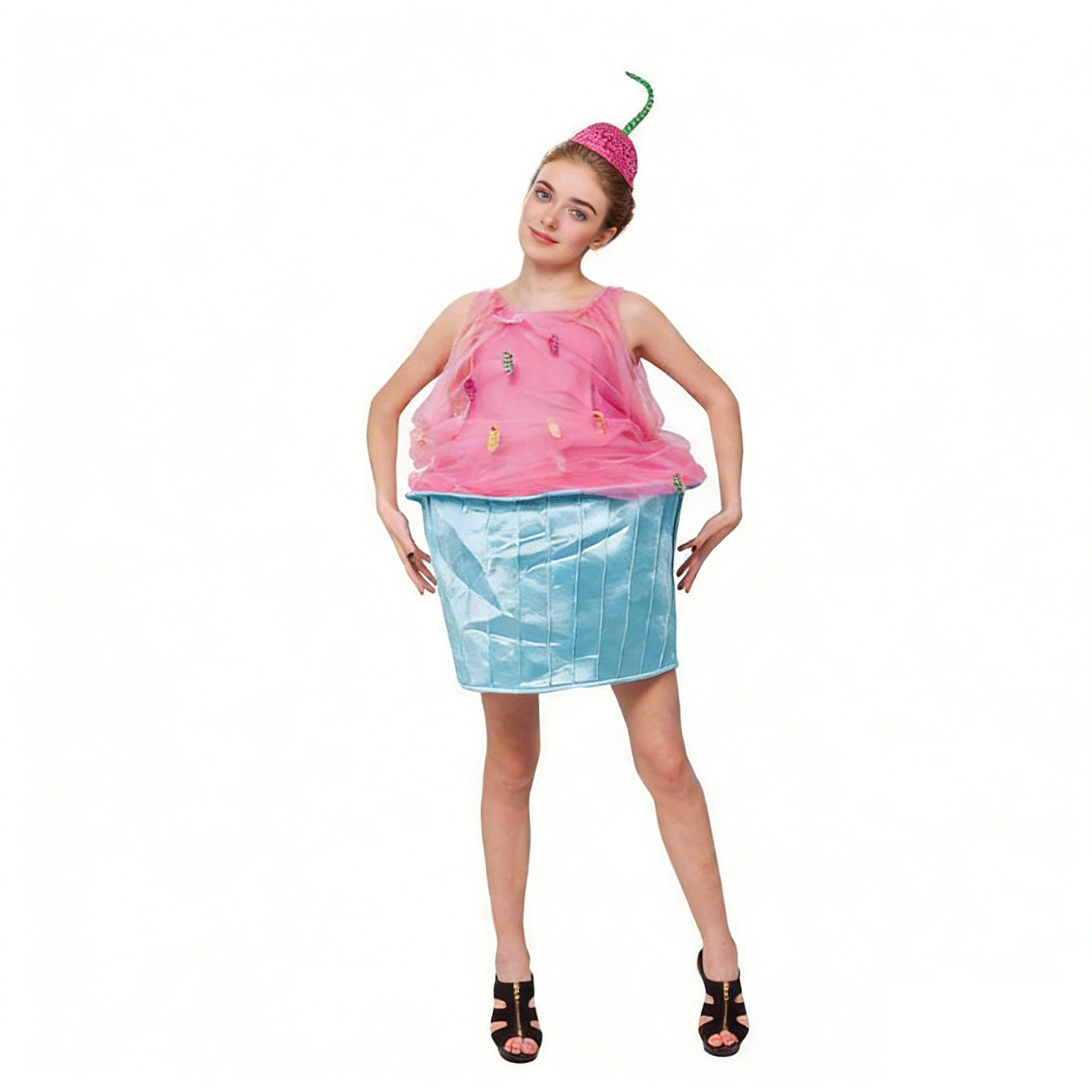 Хэллоуин карнавал мороженое забавная кукла косплей танцевальная вечеринка сценический костюм взрослый торт представление с капюшоном Изображение 1