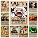 Плакат с персонажем японского аниме One Piece разыскивается производителем, оптовый плакат для струйной печати высокой четкости, трансграничная электронная коммерция Temu