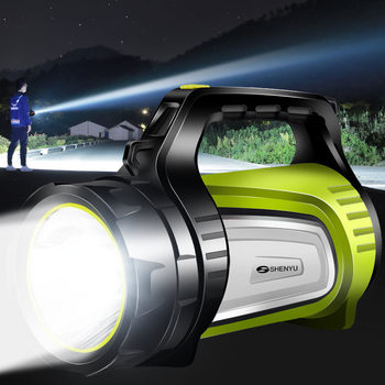 Shenyu strong light flashlight rechargeable long-range high-power multi-functional household outdoor detector portable Searchlight