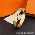 Size 17 wide version 12mm rose gold + dark gray bracelet with logo h