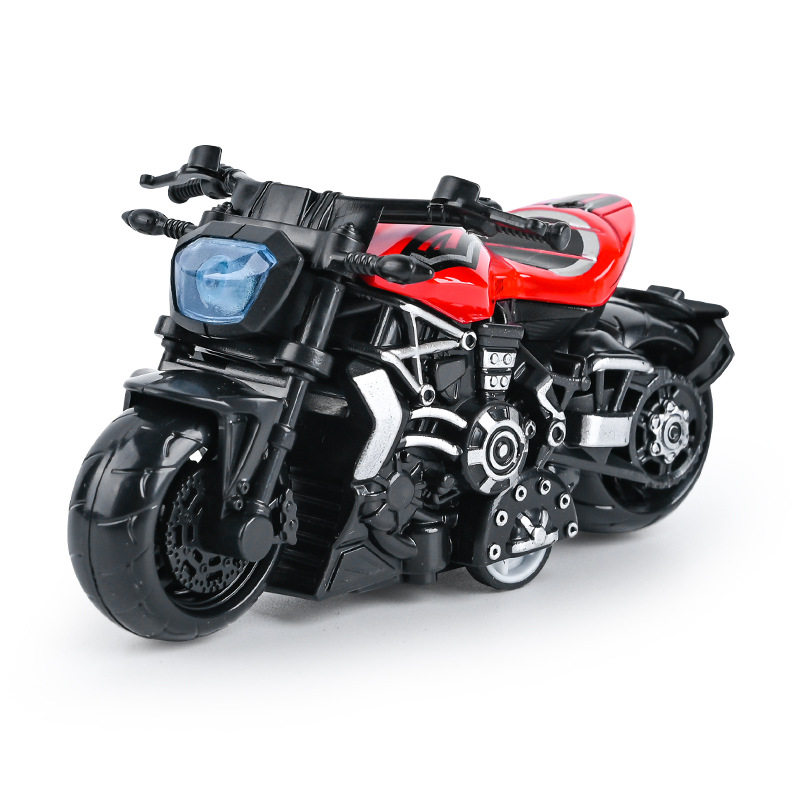 跨境代发儿童玩具男孩宝宝仿真合金摩托车摆件钥匙扣模型玩具车子